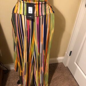 A dozen roses high rise striped pants size L